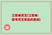 江密峰灵芝(江密峰：探寻灵芝背后的奥秘)