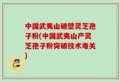 中国武夷山破壁灵芝孢子粉(中国武夷山产灵芝孢子粉突破技术难关)