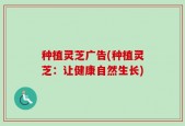 种植灵芝广告(种植灵芝：让健康自然生长)