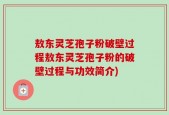 敖东灵芝孢子粉破壁过程敖东灵芝孢子粉的破壁过程与功效简介)