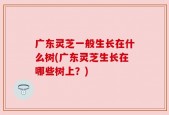 广东灵芝一般生长在什么树(广东灵芝生长在哪些树上？)