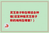 灵芝孢子粉在哪适合种植(适宜种植灵芝孢子粉的场所在哪里？)