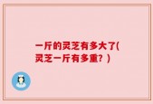 一斤的灵芝有多大了(灵芝一斤有多重？)