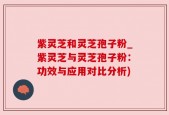 紫灵芝和灵芝孢子粉_紫灵芝与灵芝孢子粉：功效与应用对比分析)