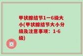 甲状腺结节1一6级大小(甲状腺结节大小分级及注意事项：1-6级)