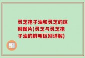 灵芝孢子油和灵芝的区别图片(灵芝与灵芝孢子油的鲜明区别详解)