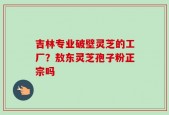 吉林专业破壁灵芝的工厂？敖东灵芝孢子粉正宗吗