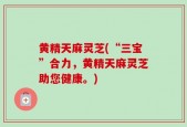 黄精天麻灵芝(“三宝”合力，黄精天麻灵芝助您健康。)