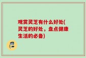 观赏灵芝有什么好处(灵芝的好处，盘点健康生活的必备)