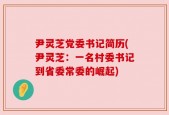 尹灵芝党委书记简历(尹灵芝：一名村委书记到省委常委的崛起)