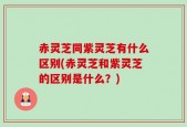 赤灵芝同紫灵芝有什么区别(赤灵芝和紫灵芝的区别是什么？)