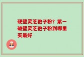 硬壁灵芝孢子粉？紫一破壁灵芝孢子粉到哪里买最好