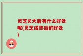 灵芝长大后有什么好处呢(灵芝成熟后的好处)