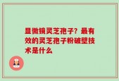 显微镜灵芝孢子？最有效的灵芝孢子粉破壁技术是什么