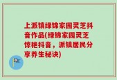 上派镇绿锦家园灵芝抖音作品(绿锦家园灵芝惊艳抖音，派镇居民分享养生秘诀)