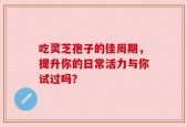 吃灵芝孢子的佳周期，提升你的日常活力与你试过吗？