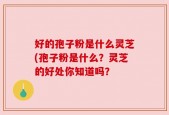 好的孢子粉是什么灵芝(孢子粉是什么？灵芝的好处你知道吗？