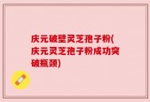 庆元破壁灵芝孢子粉(庆元灵芝孢子粉成功突破瓶颈)