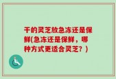 干的灵芝放急冻还是保鲜(急冻还是保鲜，哪种方式更适合灵芝？)