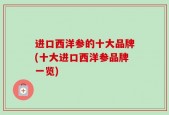进口西洋参的十大品牌(十大进口西洋参品牌一览)