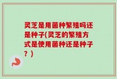 灵芝是用菌种繁殖吗还是种子(灵芝的繁殖方式是使用菌种还是种子？)