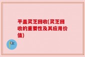 平盖灵芝回收(灵芝回收的重要性及其应用价值)