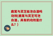 鹿茸与灵芝能泡白酒吗功效(鹿茸与灵芝可泡白酒，具有的功效是什么？)