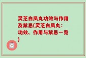 灵芝白凤丸功效与作用及禁忌(灵芝白凤丸：功效、作用与禁忌一览)