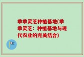 乖乖灵芝种植基地(乖乖灵芝：种植基地与现代农业的完美结合)