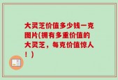 大灵芝价值多少钱一克图片(拥有多重价值的大灵芝，每克价值惊人！)