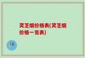 灵芝烟价格表(灵芝烟价格一览表)