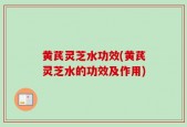 黄芪灵芝水功效(黄芪灵芝水的功效及作用)