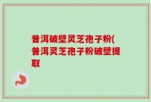 普洱破壁灵芝孢子粉(普洱灵芝孢子粉破壁提取