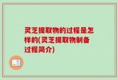 灵芝提取物的过程是怎样的(灵芝提取物制备过程简介)
