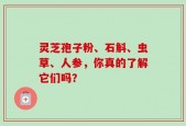灵芝孢子粉、石斛、虫草、人参，你真的了解它们吗？