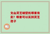 文山灵芝破壁机哪里有卖？哪里可以买到灵芝孢子