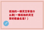 孤独的一棵灵芝草是什么歌(一棵孤独的灵芝草的歌曲名是？)