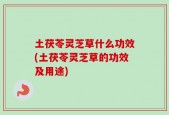 土茯苓灵芝草什么功效(土茯苓灵芝草的功效及用途)