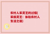农村人采灵芝的过程(采摘灵芝：体验农村人生活之道)