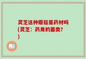 灵芝这种蘑菇是药材吗(灵芝：药用的菌类？)