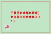 干灵芝为啥那么贵呀(为何灵芝价格居高不下？)