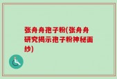 张舟舟孢子粉(张舟舟研究揭示孢子粉神秘面纱)