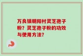 万良镇朝阳村灵芝孢子粉？灵芝孢子粉的功效与使用方法？