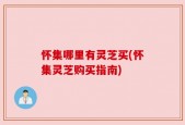 怀集哪里有灵芝买(怀集灵芝购买指南)