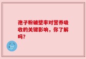 孢子粉破壁率对营养吸收的关键影响，你了解吗？