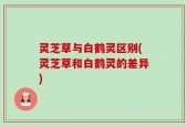 灵芝草与白鹤灵区别(灵芝草和白鹤灵的差异)