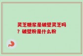 灵芝糖浆是破壁灵芝吗？破壁粉是什么粉