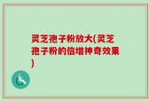 灵芝孢子粉放大(灵芝孢子粉的倍增神奇效果)