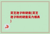 灵芝孢子粉硬度(灵芝孢子粉的硬度实力爆表)