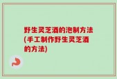 野生灵芝酒的泡制方法(手工制作野生灵芝酒的方法)